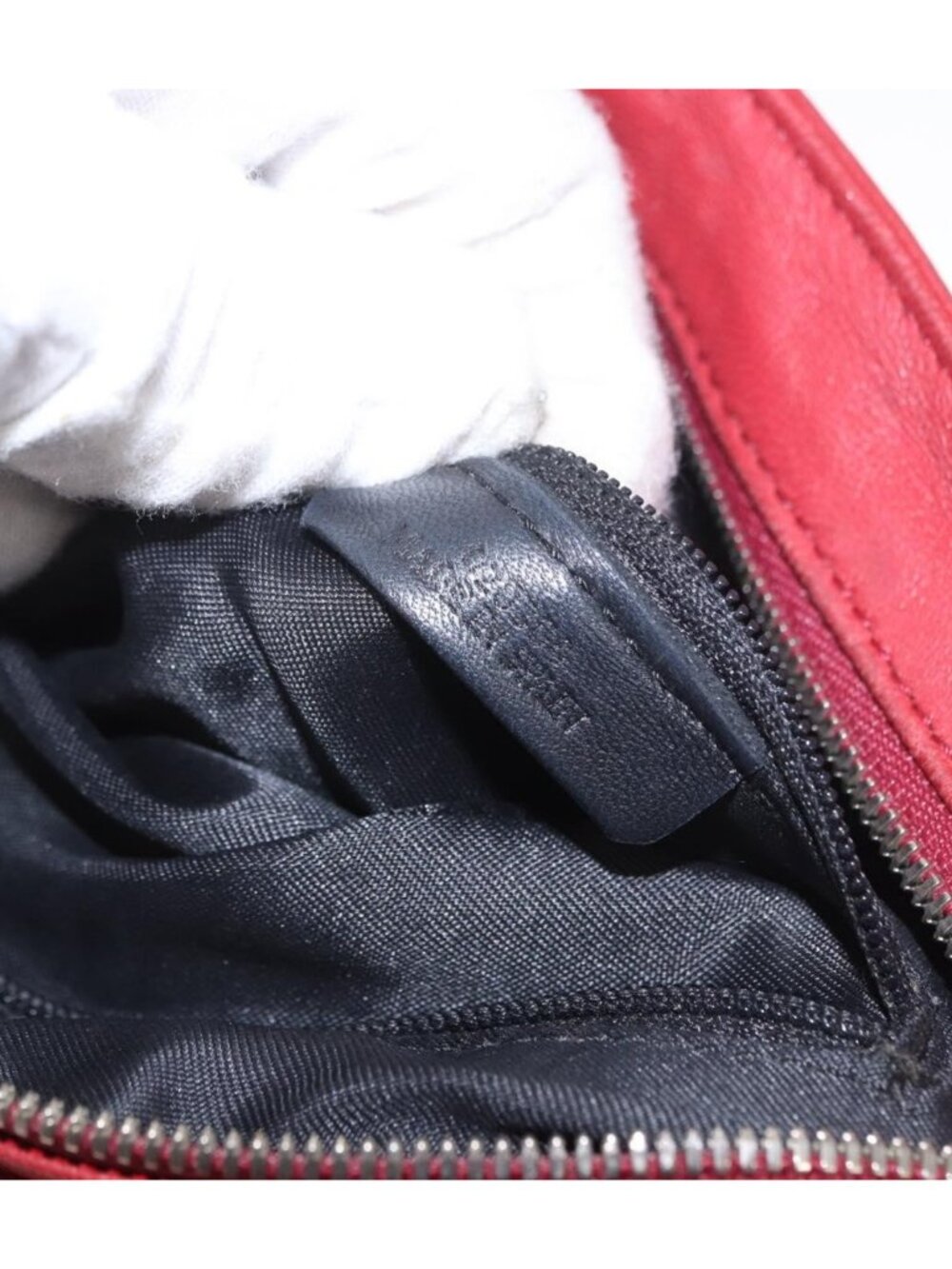 LOEWE Accessory Pouch Leather Red Silver - Picture 8 of 16